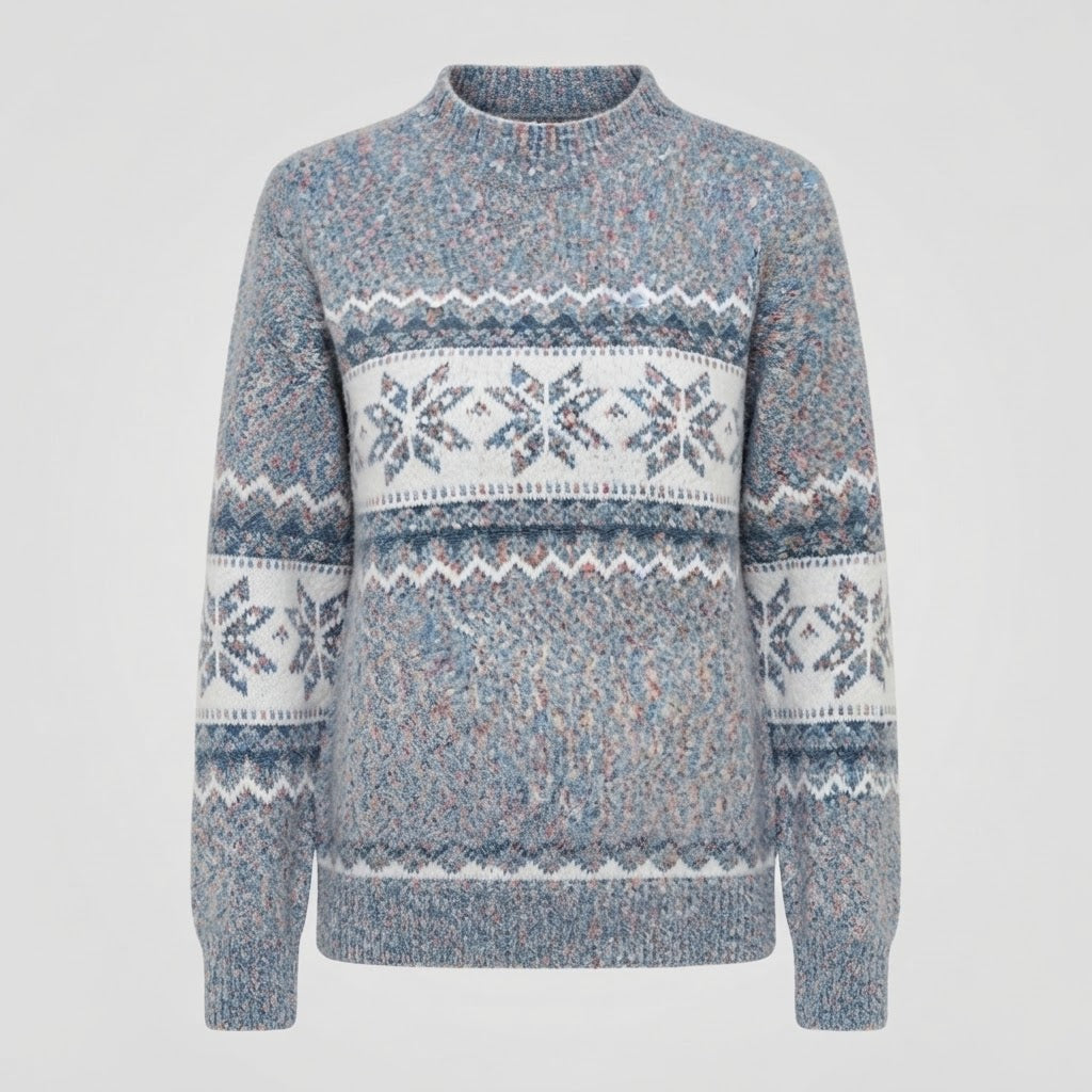 Christina Ravn | Schneeflockenpullover mit hohem Kragen