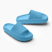 Dorte Rasmussen | Soft cobalt-blue slide slippers for women