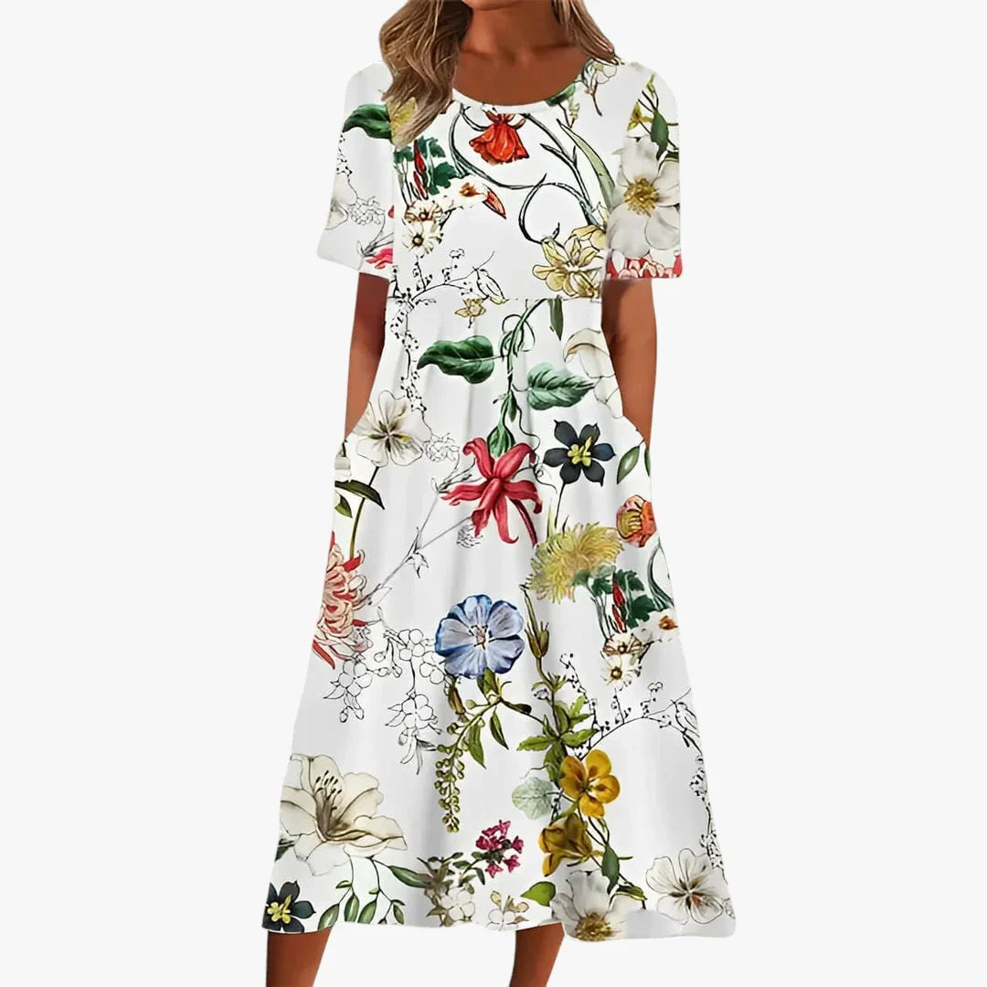Julie Mortensen | Midisommerkleid für Damen mit Blumenprint