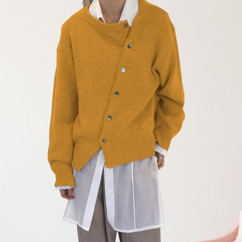 Nanna Kristensen | Oversized cardigan med diagonale knapper