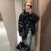 Trine Dahl | Retro-Lederjacke im Biker-Stil