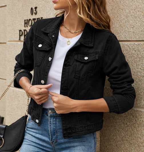 Mathilde Knudsen | Schmale Jeansjacke mit klassischem Kragen