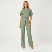 Natalia Castellano | Elegant Jumpsuit i Sort med Bånd-detalje