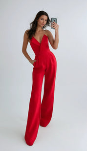 Alessia Moretti | Stropløs blazer-jumpsuit med skræddersyet silhuet