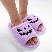 Ghoulish Grin | Dýňové halloweenské pantofle pro ženy