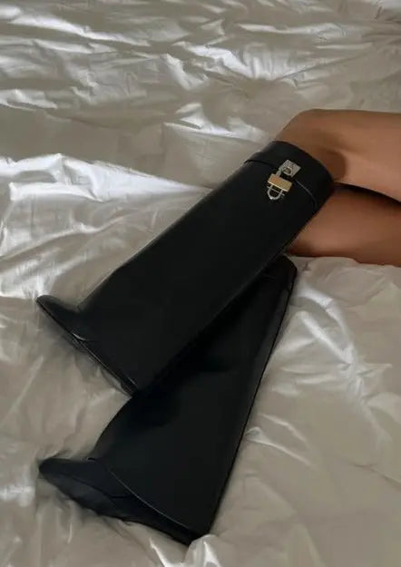 Valentina Ricci | Sculpted pant boots med futuristisk finish