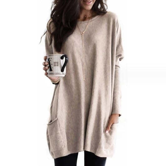 Rosalind Pemberton | Oversized Tunika Sweater med Lommer