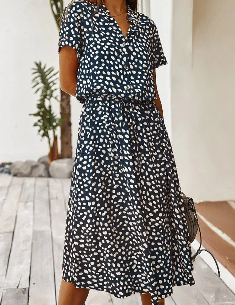 Isabelle Laurent | Midi-sommerkjole med let og elegant silhuet
