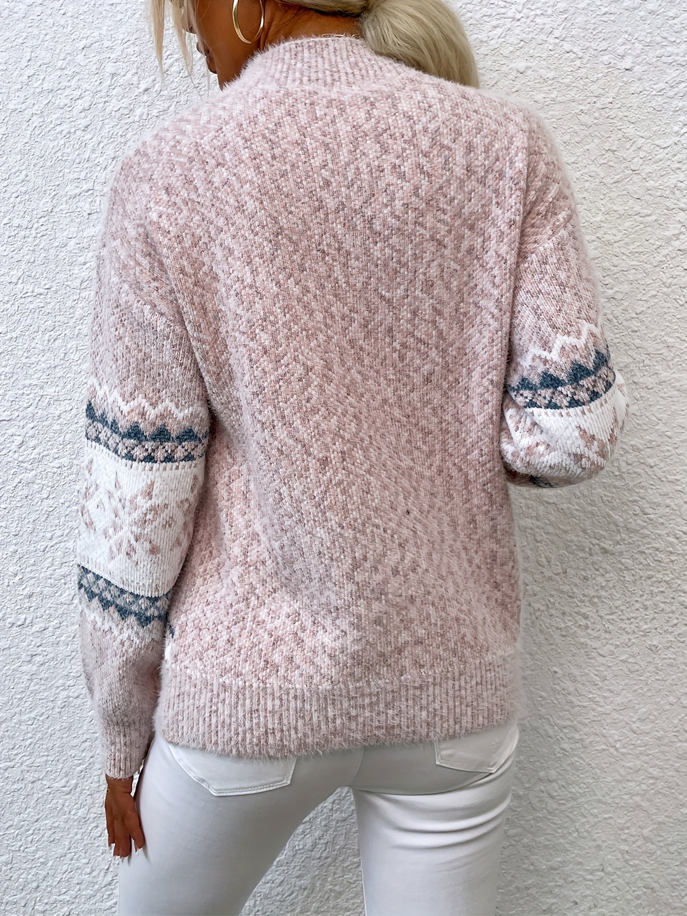 Christina Ravn | Schneeflockenpullover mit hohem Kragen