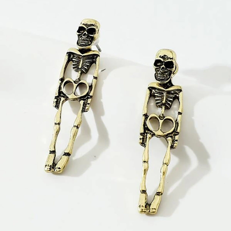 Halloweenské náušnice Bone Daddy | s kostrou
