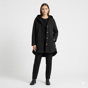 Valentina Ashcroft | Quiltet Vinterjakke med Knapper i Sort