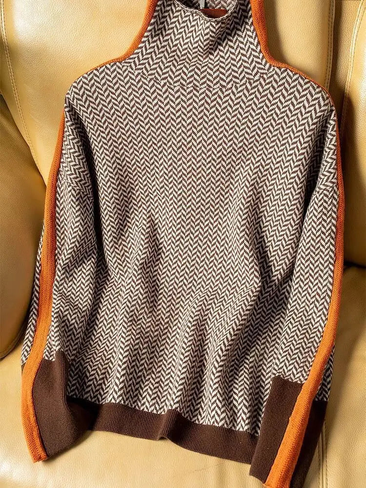 Cordelia Ashburn | Stribet Sweater i Varm Hverdag-Stil