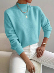 Line Petersen | Strikpullover med Højhalset Design