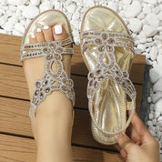 Celestine Montaigne | Boho-sandaler med udsmykkede remme