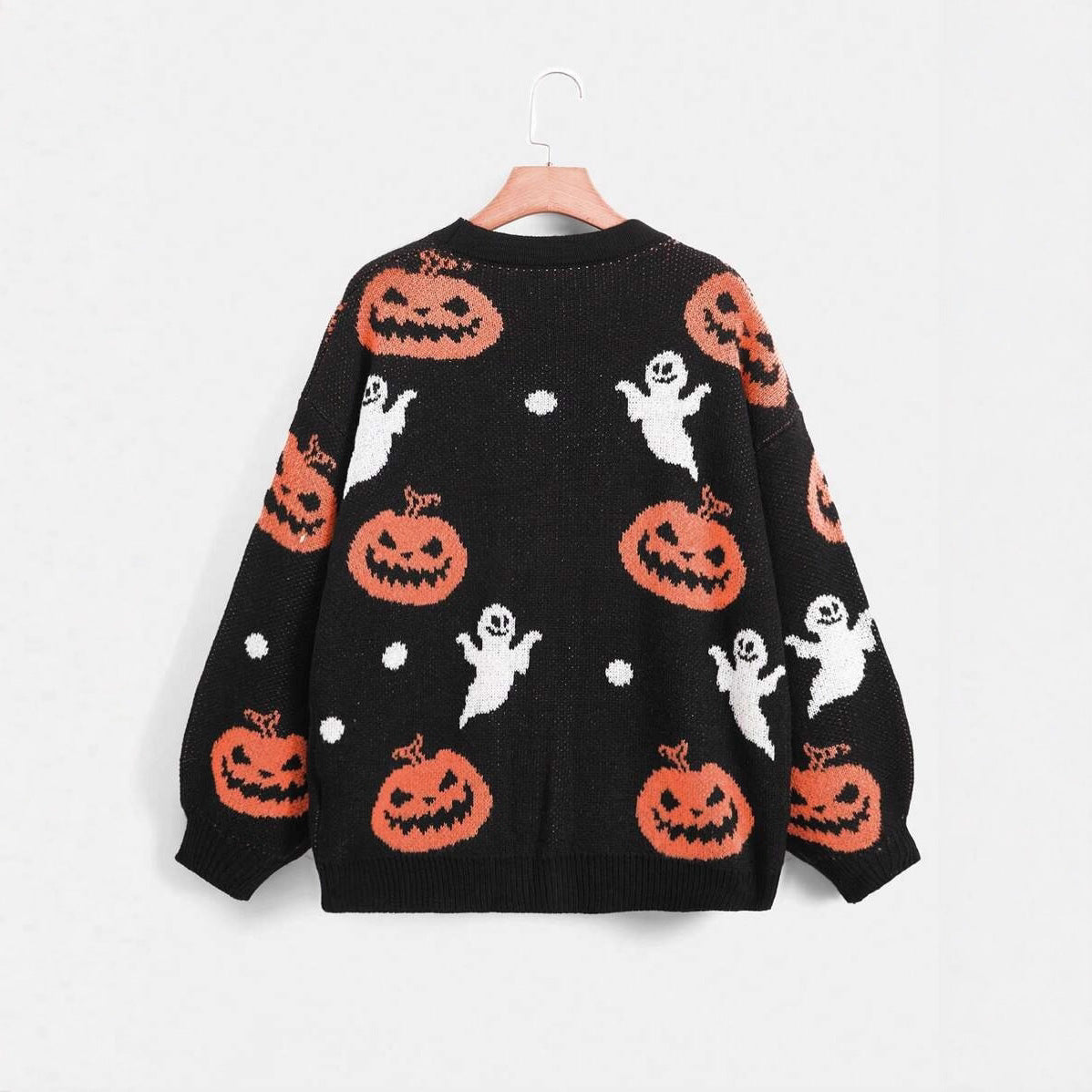 Trick & Treat | Pumpkin & Ghost Halloween Cardigan For Women