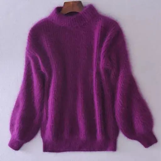 Leonora Ashborne | Blød Sweater med Puffærmer i Babyblå