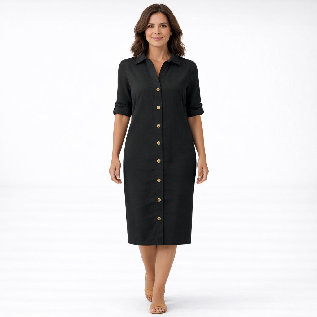Livia Conti | Linned luksus midi kjole