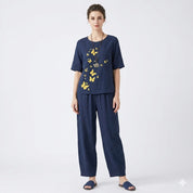 Margherita Voss | Afslappet Outfit-sæt med sommerfugle print