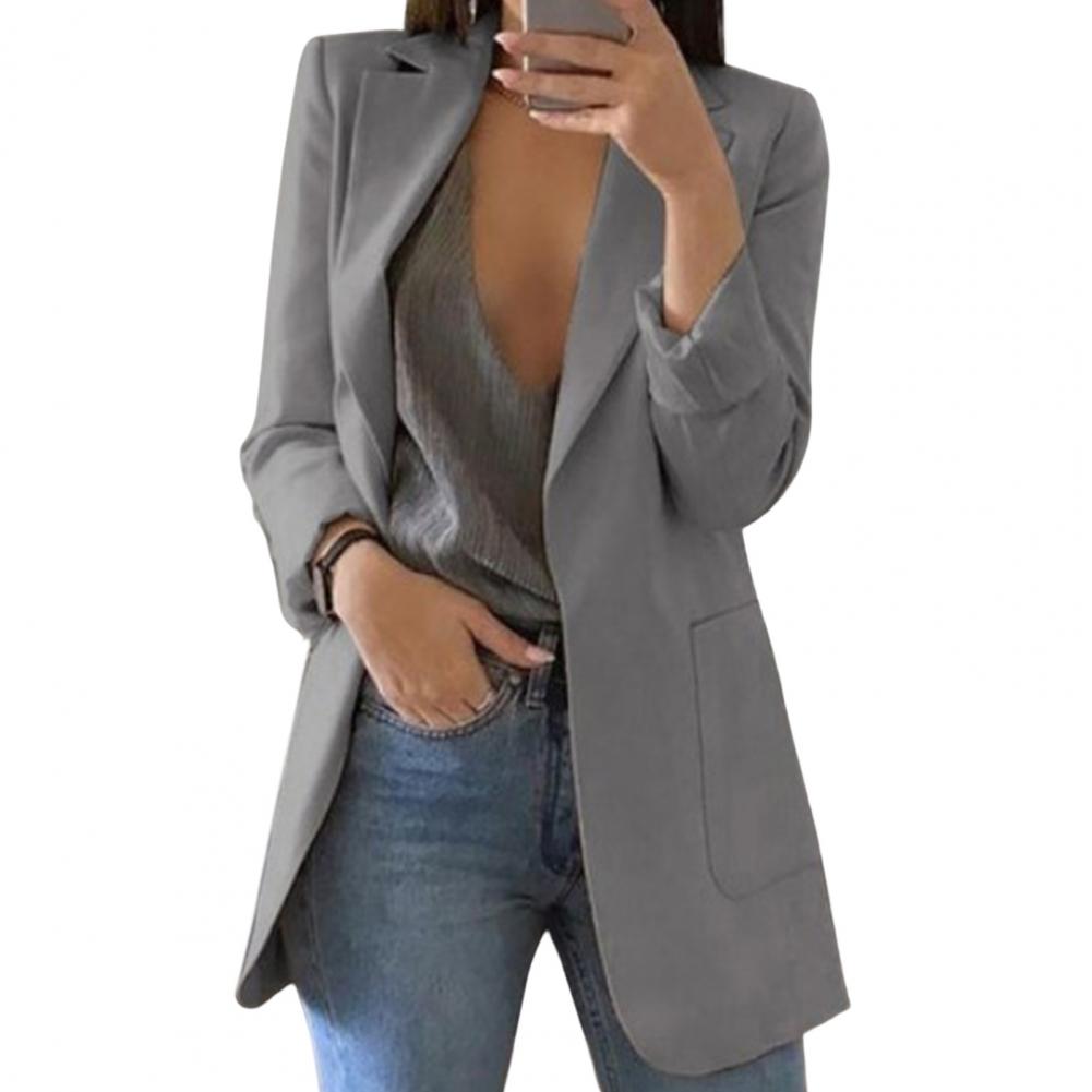 Anna Skov | Lang Blazer i sort til kvinder