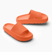 Dorte Rasmussen | Soft cobalt-blue slide slippers for women