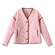 Mathilde Knudsen | Gesteppte Jacke mit Paisley-Muster und V-Ausschnitt