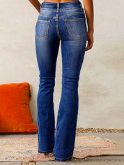 Romina Ashford | Højtaljede Flared Jeans i Long Denim til Kvinder