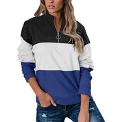 Nanna Sørensen | Colorblock-Sweatshirt mit Reißverschluss