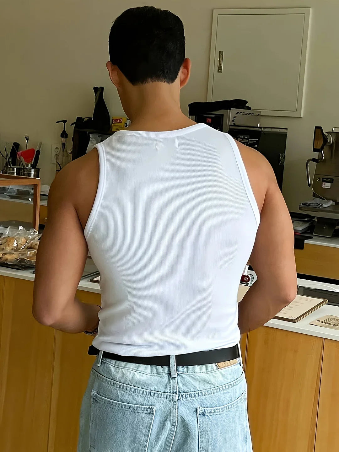 Kristian Bak | Ribstrikket Tanktop i Åndbart Bomuldsstof