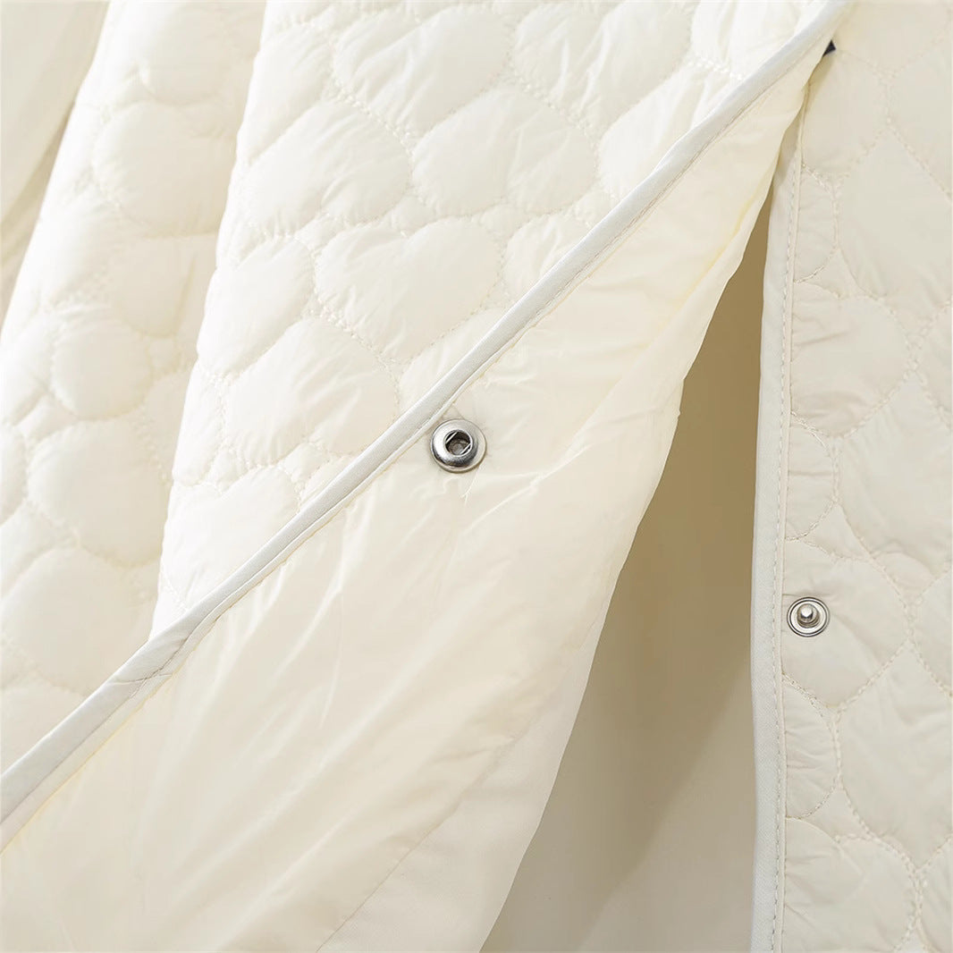 Louise Mortensen | Quilted cropped jacket with heart pattern