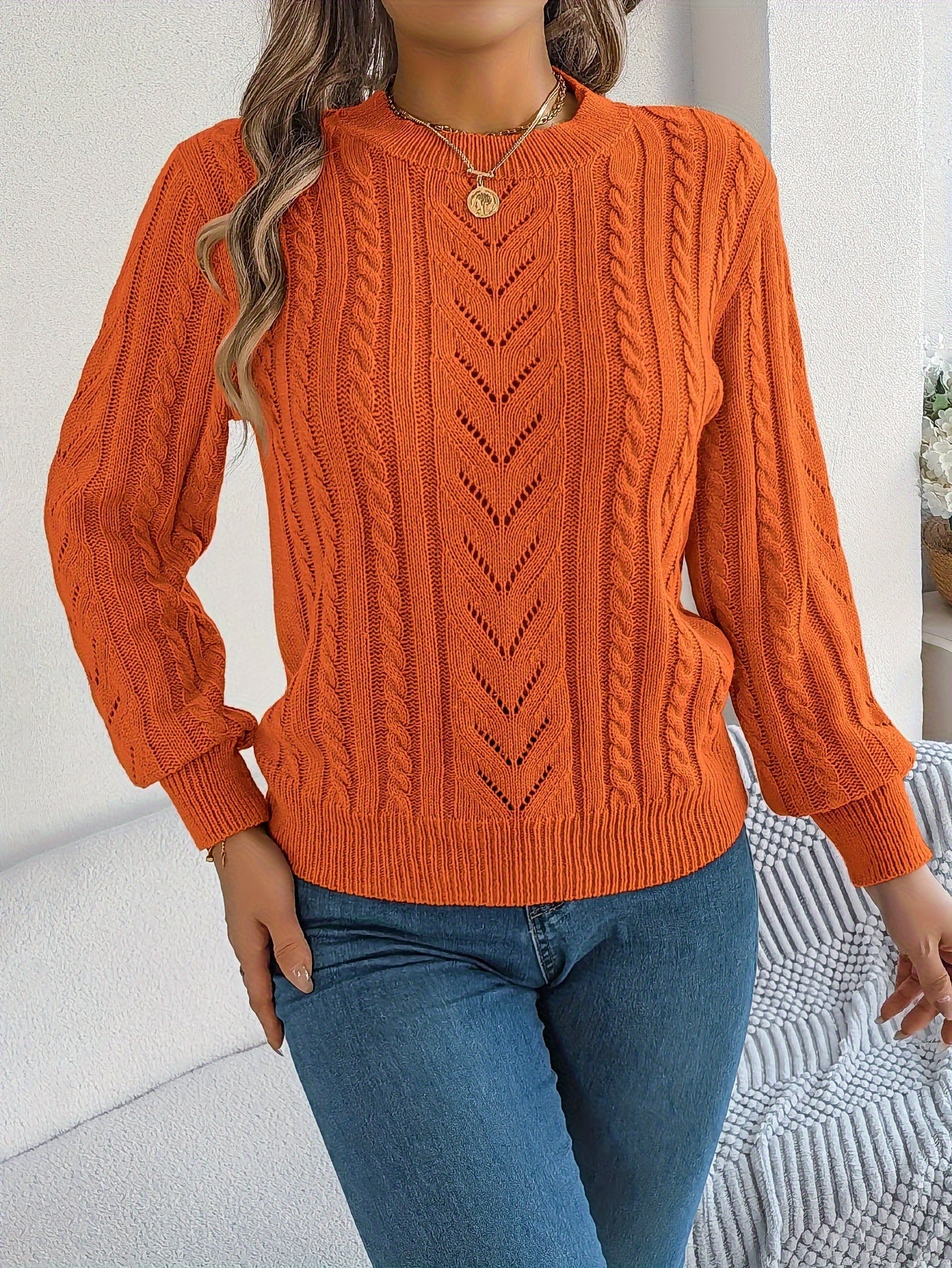 Nora Jørgensen | Cable-Knit Textured Sweater