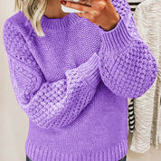 Mette Falk | Grob gestrickter Pullover mit Trompetenärmeln