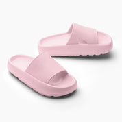 Dorte Rasmussen | Soft cobalt-blue slide slippers for women