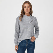 Gitte Lykke | Sweatshirt mit asymmetrischem Knopfdetail
