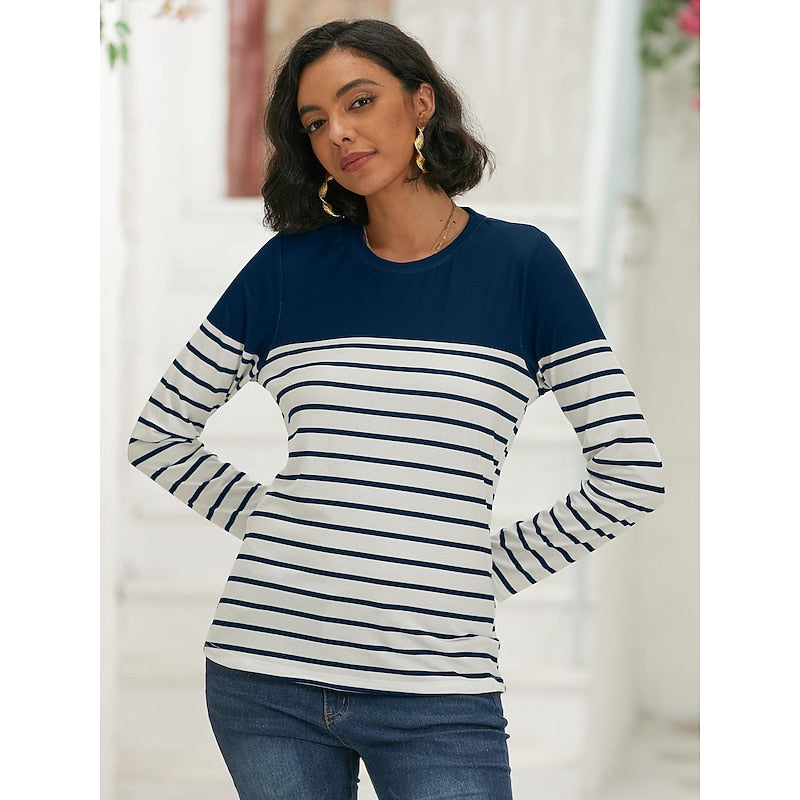 Yrsa Ege | Striped Blouse with Long Sleeves