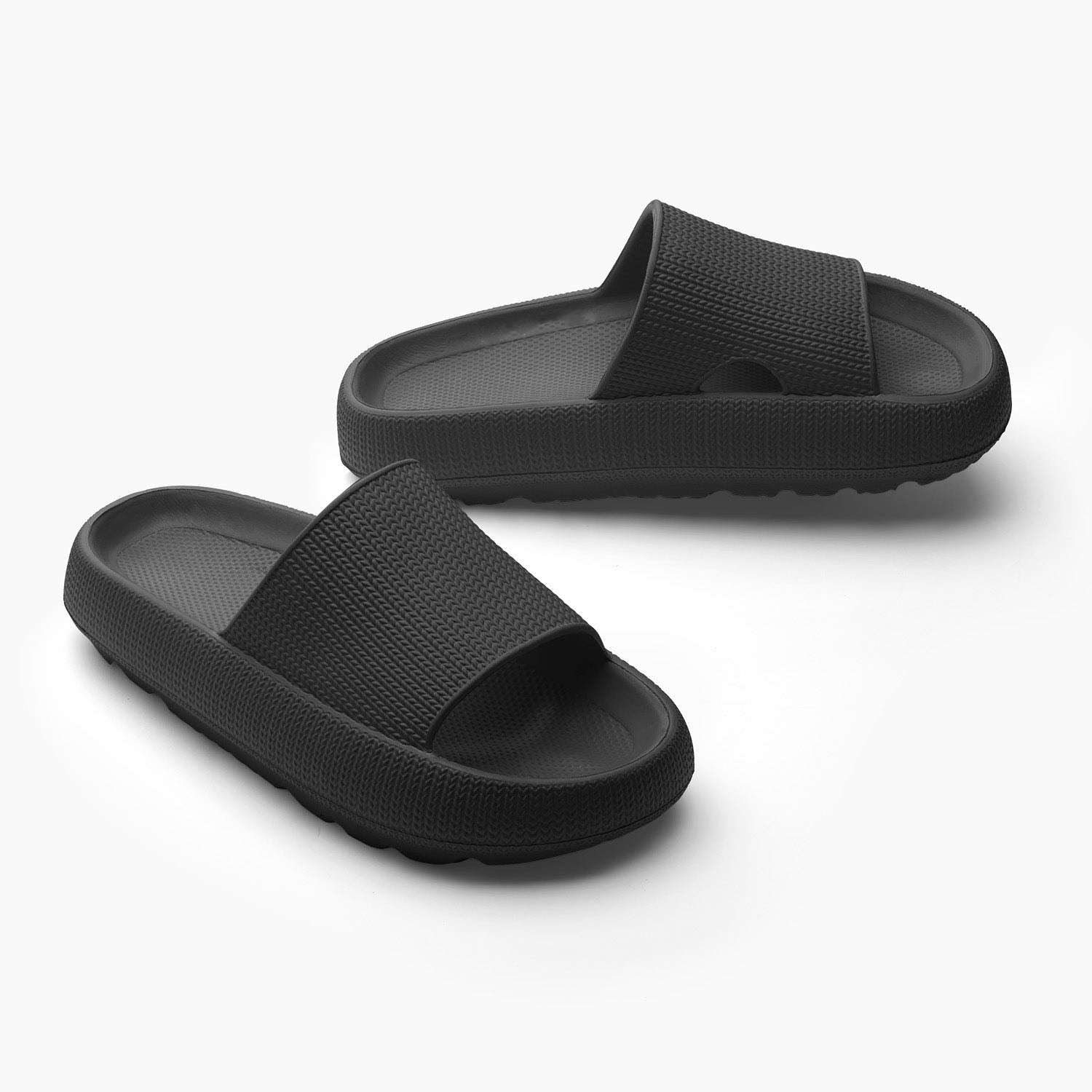 Dorte Rasmussen | Soft cobalt-blue slide slippers for women
