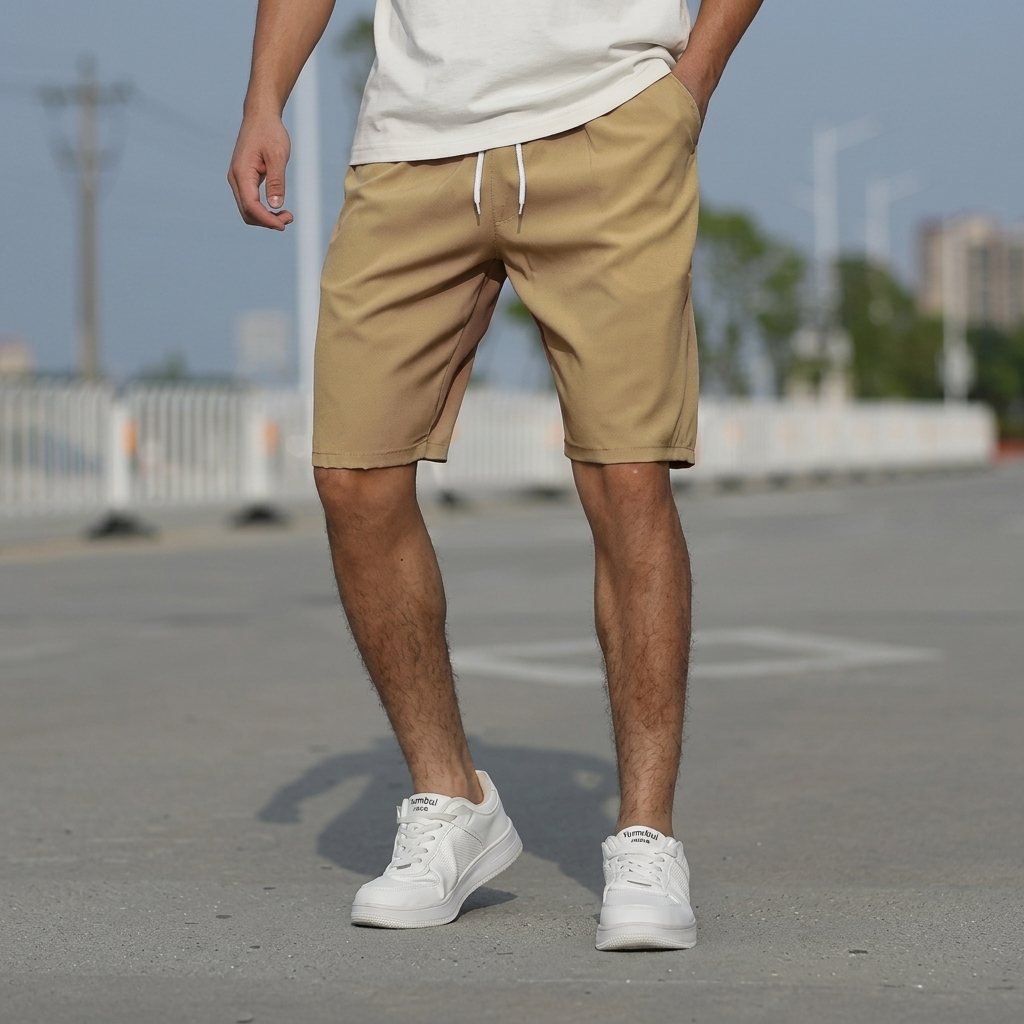 Simon Lindegaard | Hochtaillierte Shorts mit Kordelzug für Herren
