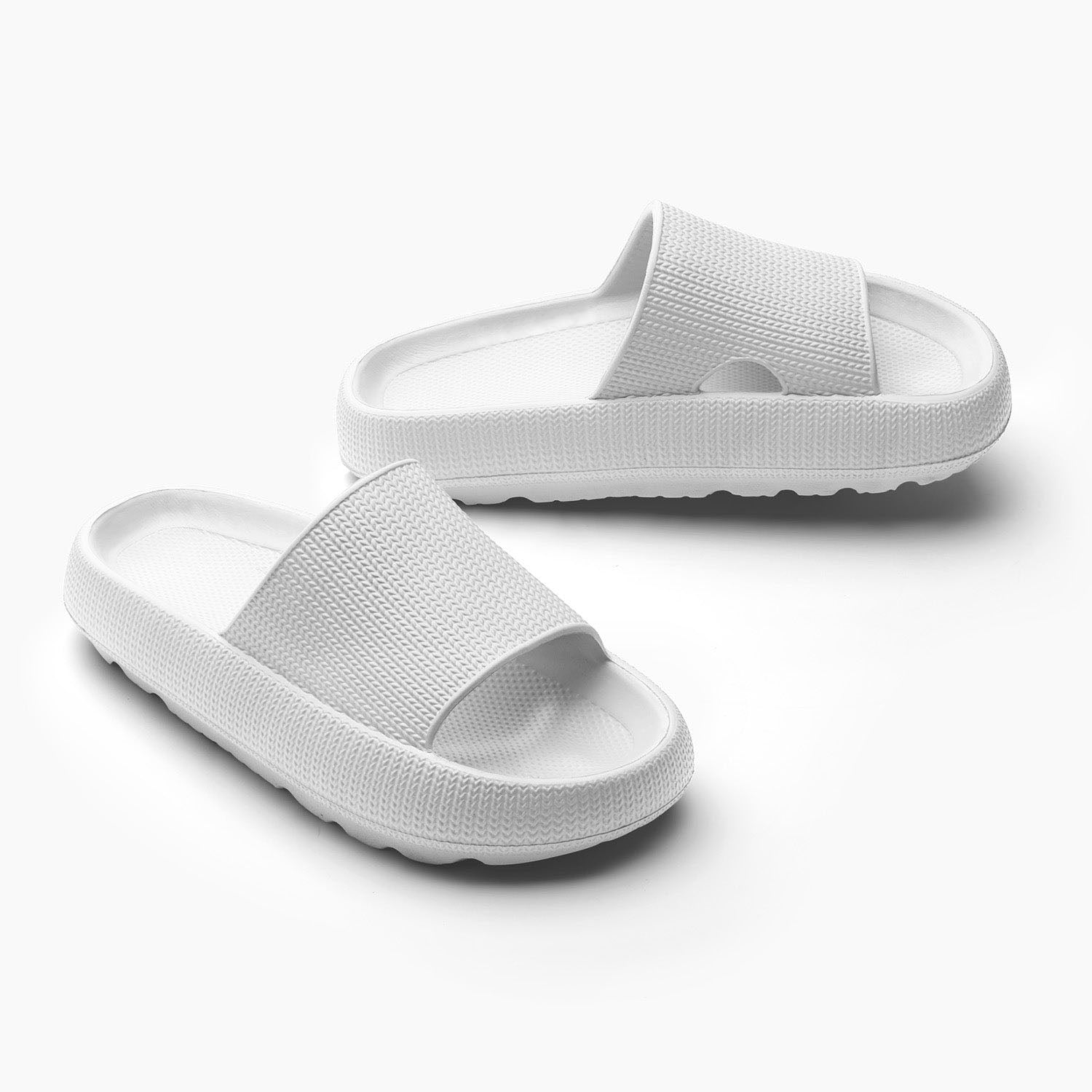 Dorte Rasmussen | Soft cobalt-blue slide slippers for women