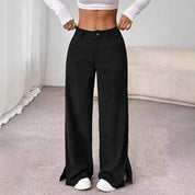 Josefine Olsen | High-Waist Wide-Leg Bukser i Beige