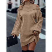 Mathilde Winther | Cold-Shoulder Strikkjole i mini-længde til kvinder
