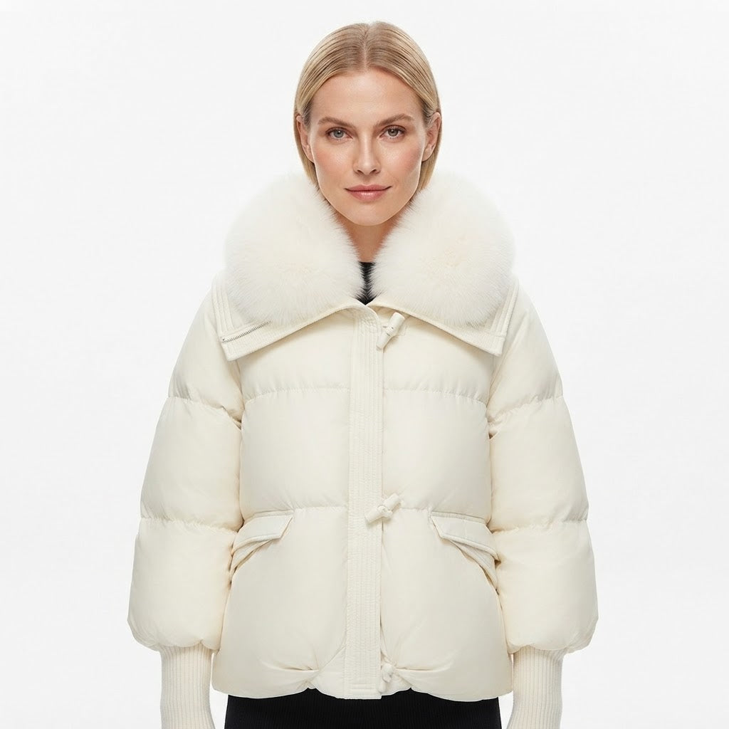 Josefine Thomsen | Oversized puffer jacket with fur collar