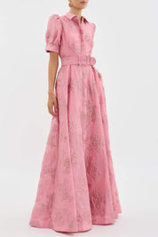 Amélie Dupont | Midi kjole med elegante pufærmer