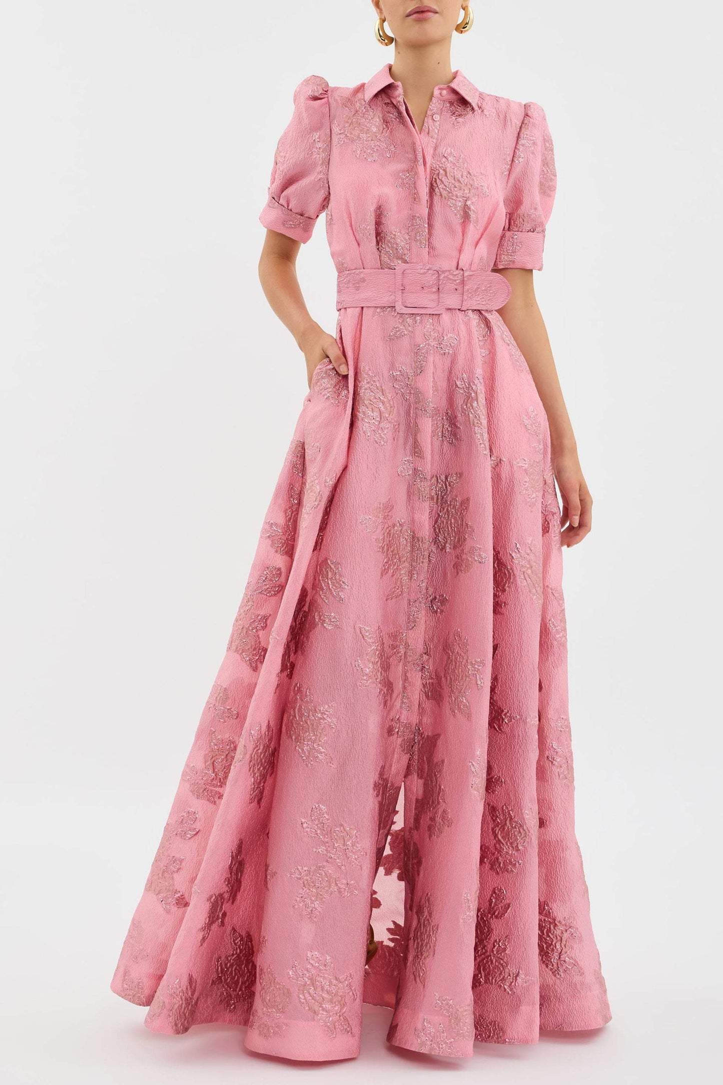 Amélie Dupont | Midi kjole med elegante pufærmer