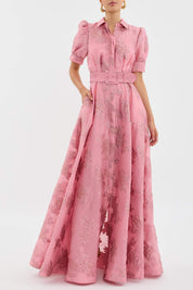 Amélie Dupont | Midi kjole med elegante pufærmer