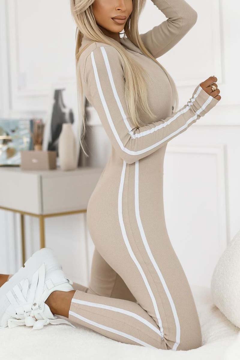 Katrine Olsen | Sporty catsuit jumpsuit med lynlås til kvinder