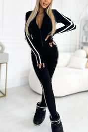 Katrine Olsen | Sporty catsuit jumpsuit med lynlås til kvinder