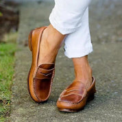 Petra Sundström | Klassiske Læder Loafers i Cognac