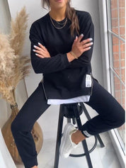 Amélie Sorensen | Komfortabel Outfit Set med Sweatshirt og Joggingbukser