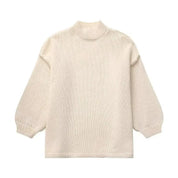 Harriet Sinclair | Oversize Efterårspullover i Beige – Blød & Varm Komfort