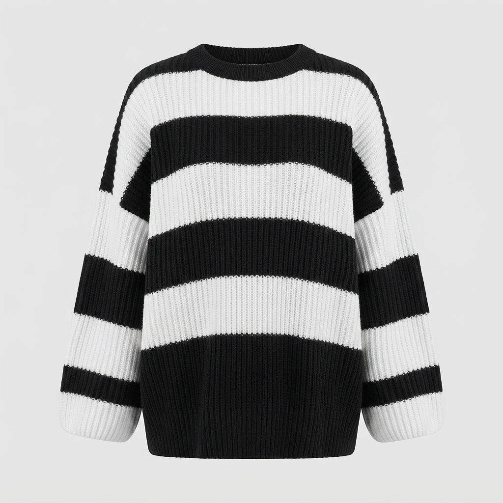 Maja Holm | Oversize pruhovaný pletený svetr pro ženy