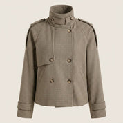 Marlene Damgaard | Houndstooth Jacket with Stand Collar